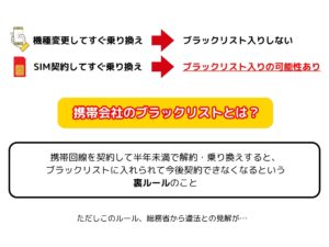 機種変更してすぐ乗り換えるとブラックリストに入る？何ヶ月期間があれば良い？